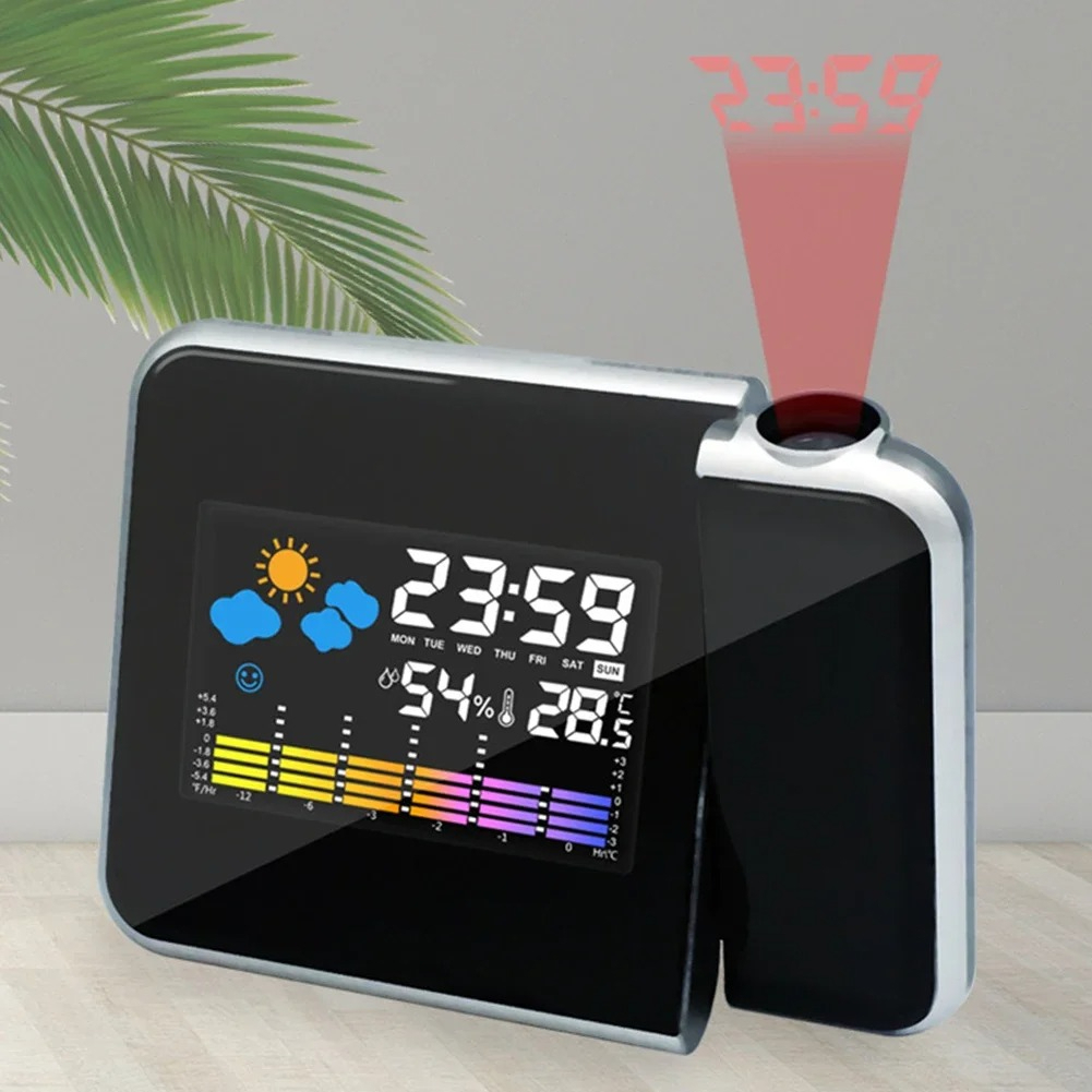 Modern Electronics Gadgets - LED Rotating Projection Alarm Clock Color