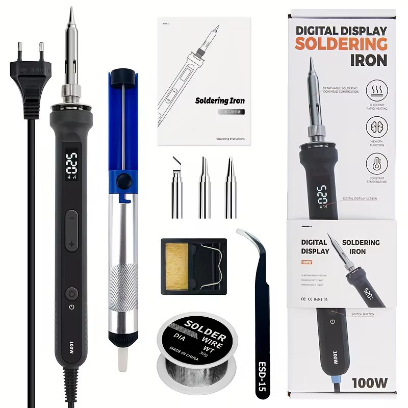 Electronic Gadgets - 100W Digital Soldering Iron Kit Adjustable‑Temperature