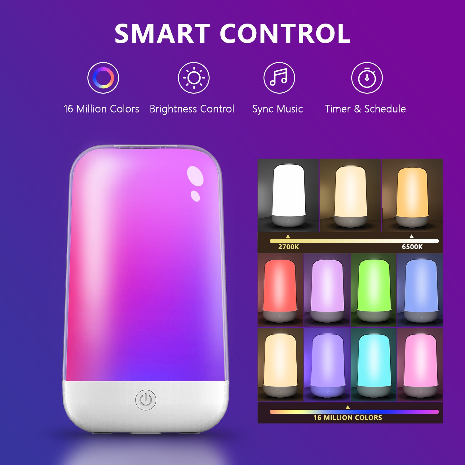 Smart Touch Table Lamp Works w - đánh giá và giá Rgb Desk Lamp Smart