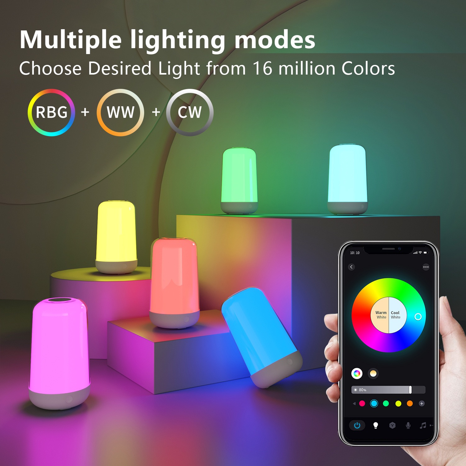 Smart Touch Table Lamp Works w - đánh giá và giá Rgb Desk Lamp Smart