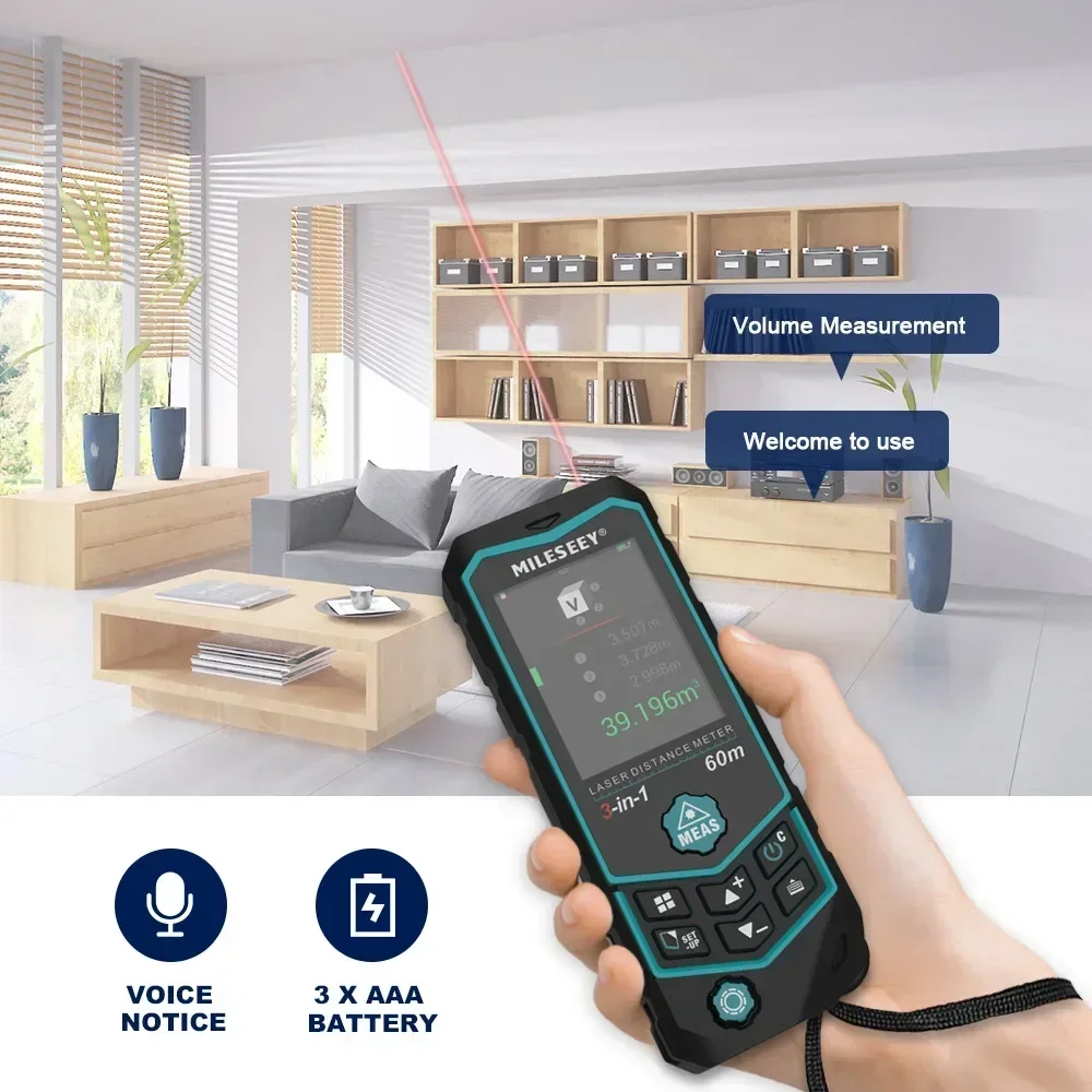 Mileseey R2B 60M USB Charging  - đánh giá và giá Laser Distance Measure