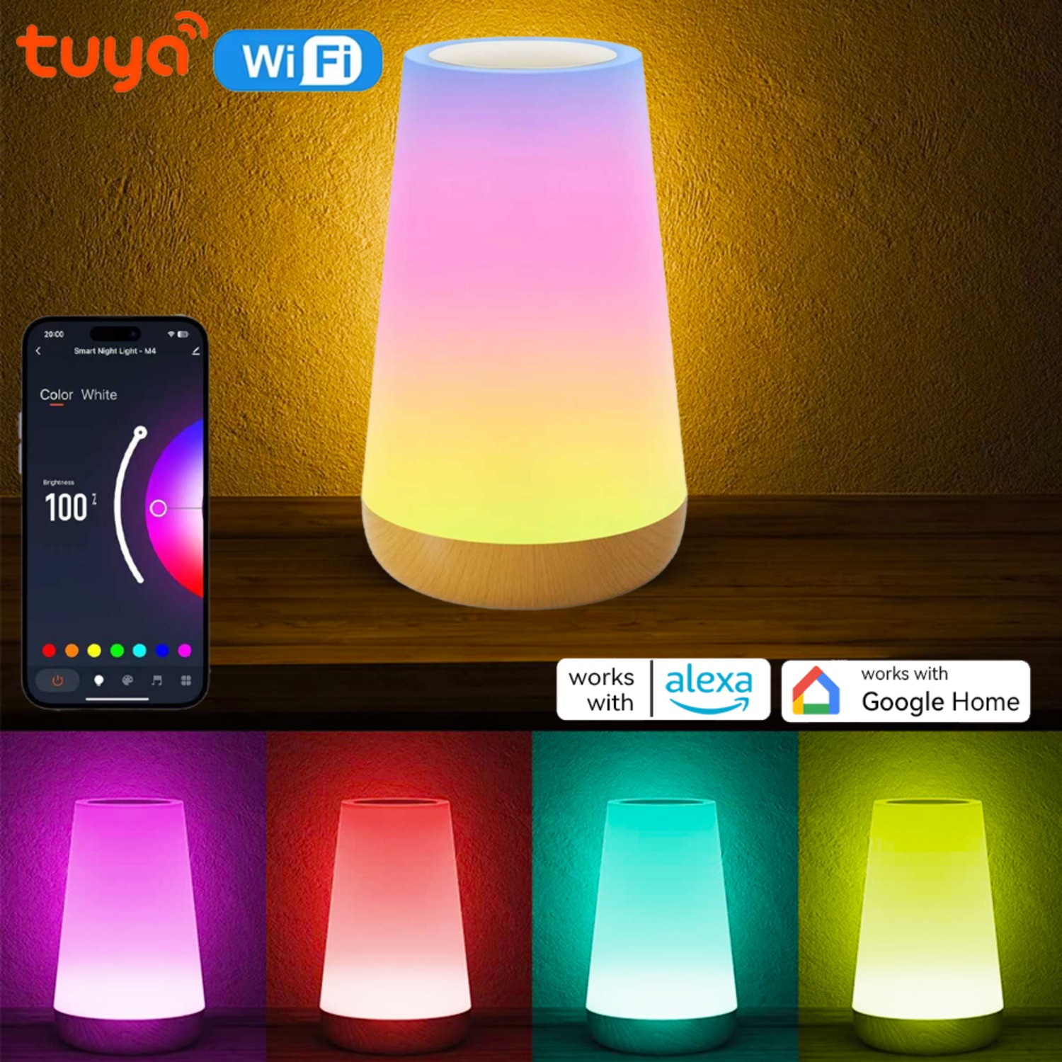 USB Rechargeable Tuya WiFi Sma - đánh giá và giá Rgb Desk Lamp Smart