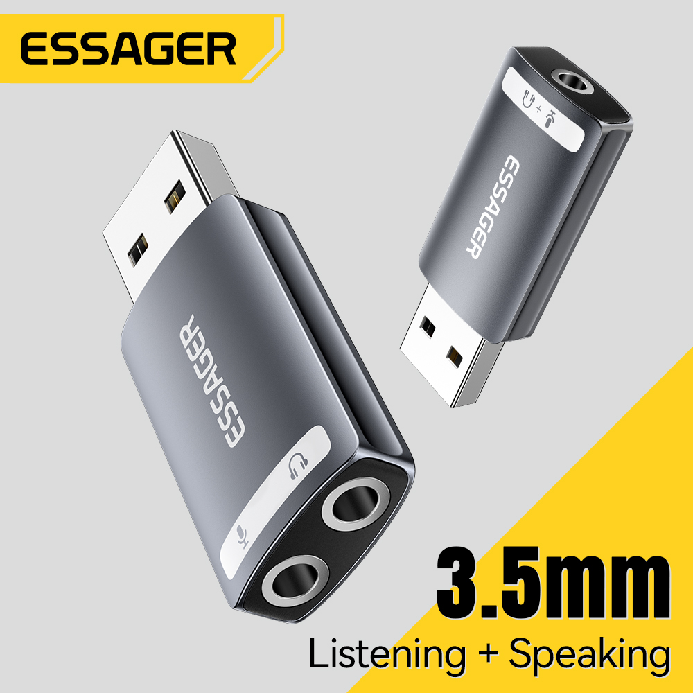 Essager USB Sound Card Externa - đánh giá và giá Usb Sound Card External